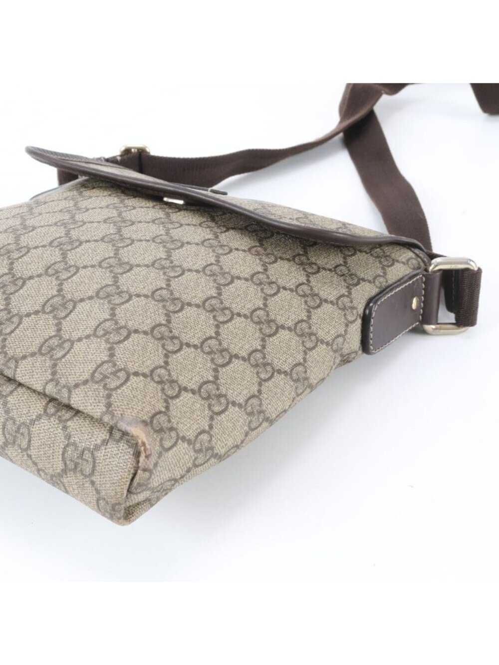 Gucci GG Supreme Leather Shoulder Bag Crossbody Messenger Business - Picture 3 of 12